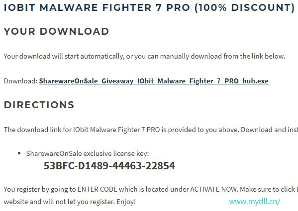 IObit Malware Fighter 7 PRO激活码